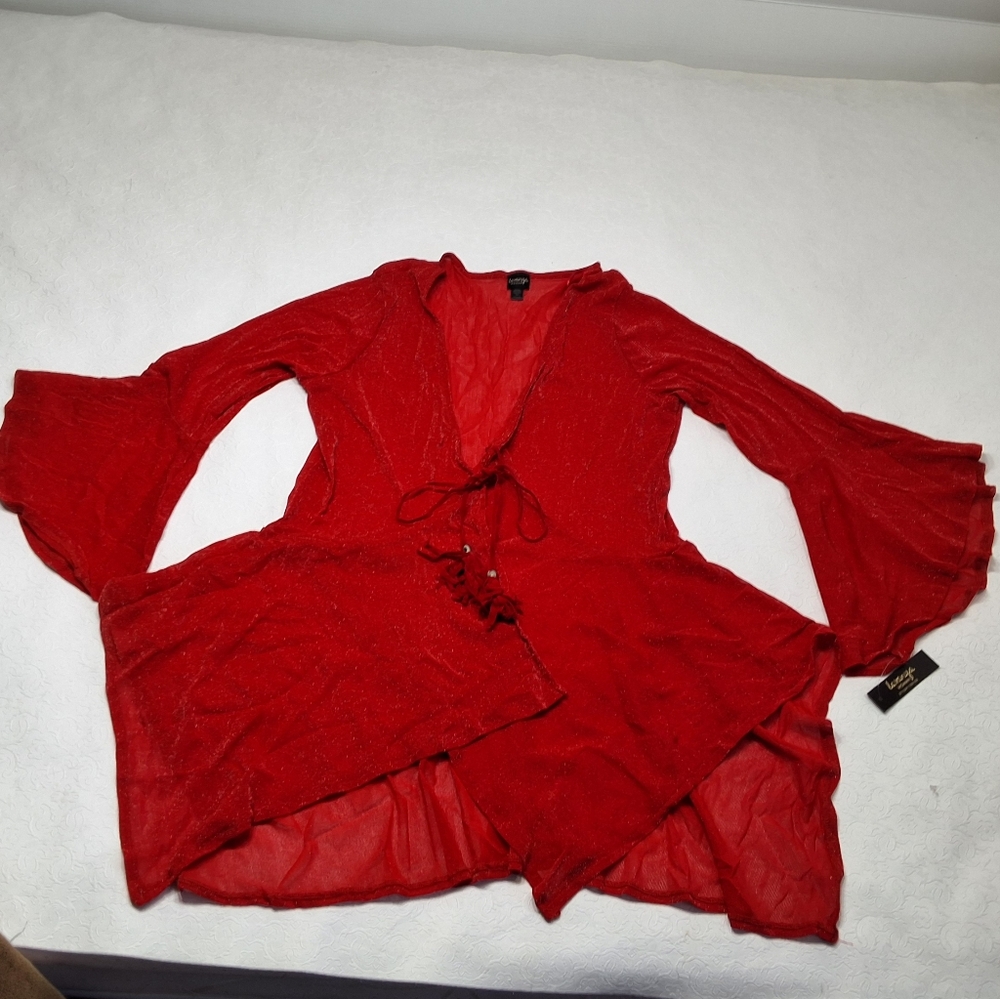 New La Vanya Kimono top red color plus size 1X